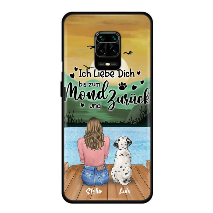 Personalized Dog Mom Phone Case - Mother's Day Gift For Dog Lover With Up to 5 Dogs - Ich Liebe Dich Bis Zum Mond Und Zurück - Case For Xiaomi/Oppo/Huawei