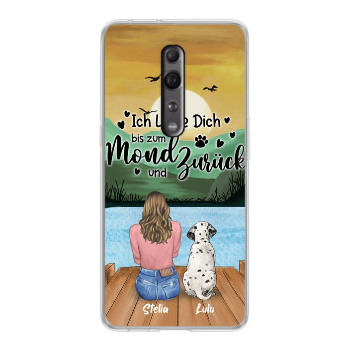 Personalized Dog Mom Phone Case - Mother's Day Gift For Dog Lover With Up to 5 Dogs - Ich Liebe Dich Bis Zum Mond Und Zurück - Case For Xiaomi/Oppo/Huawei