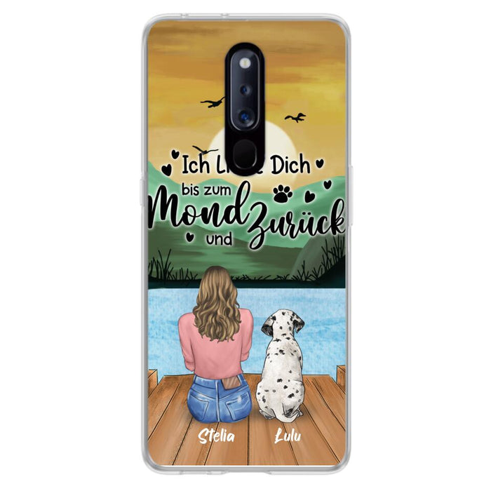 Personalized Dog Mom Phone Case - Mother's Day Gift For Dog Lover With Up to 5 Dogs - Ich Liebe Dich Bis Zum Mond Und Zurück - Case For Xiaomi/Oppo/Huawei
