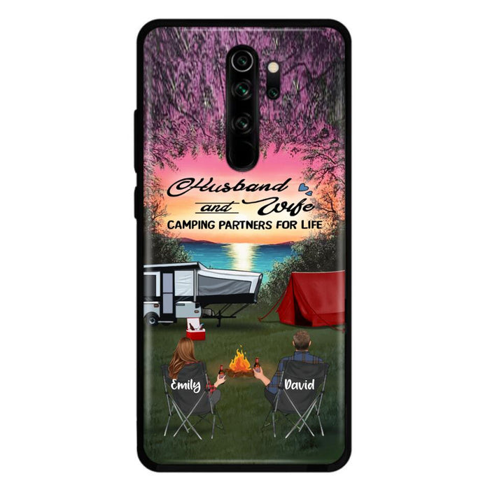 Personalized Camping Phone Case - Couple With Up to 3 Kids And 4 Pets - Gift Idea For Camping Lover - Husband And Wife Camping Partners For Life - Case For Xiaomi, Oppo And Huawei