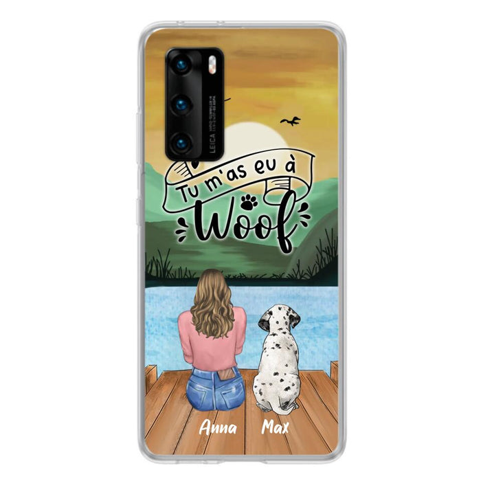 Personalized Dog Mom Phone Case - Gifts For Dog Lover/Mother's Day With Up to 5 Dogs - Tu M'á Eu À Woof - Case For Xiaomi/Oppo/Huawei