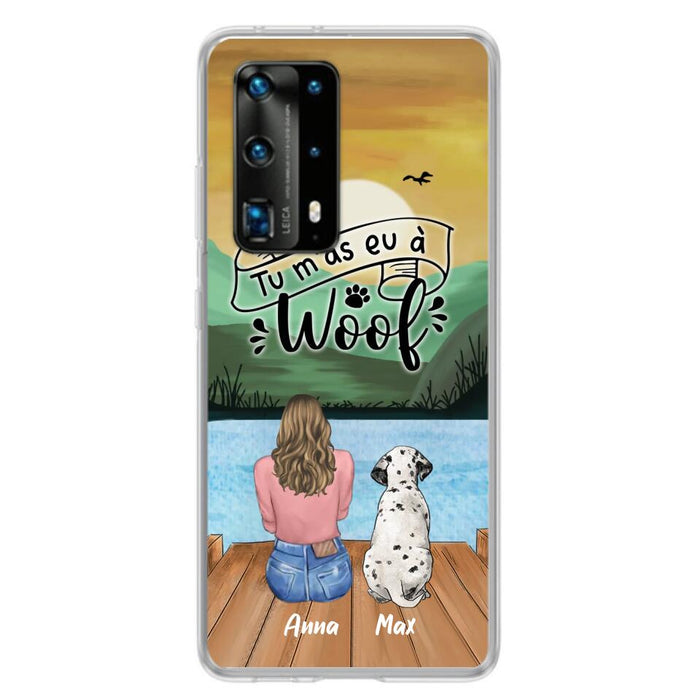 Personalized Dog Mom Phone Case - Gifts For Dog Lover/Mother's Day With Up to 5 Dogs - Tu M'á Eu À Woof - Case For Xiaomi/Oppo/Huawei