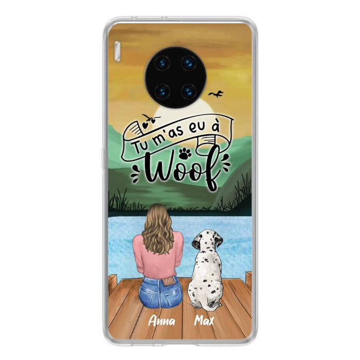 Personalized Dog Mom Phone Case - Gifts For Dog Lover/Mother's Day With Up to 5 Dogs - Tu M'á Eu À Woof - Case For Xiaomi/Oppo/Huawei