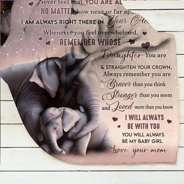 Personalized To My Daughter Fleece Throw Blanket/Quilt - Gift Idea for Daughter - Never Feel That You Are Alone