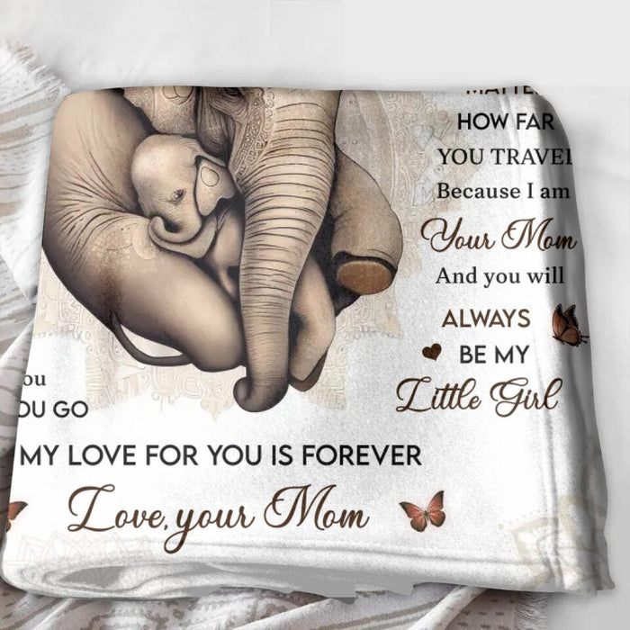 Personalized To My Daughter Fleece Throw Blanket/Quilt - Gift Idea for Daughter/Mother's Day - Every Day That You Are Not With Me I Think About You