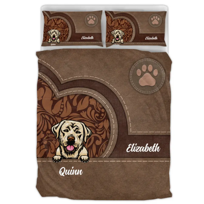 Personalized Pet Quilt Bed Set - Up to 7 Dogs/Cats - Mother's Day/Father's Day Gift for Dog/Cat Lovers