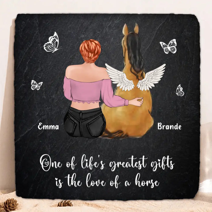 Personalized Memorial Horse Lithograph - Memorial Gift Idea for Horse Owners - One Of Life's Greatest Gifts Is The Love Of A Horse