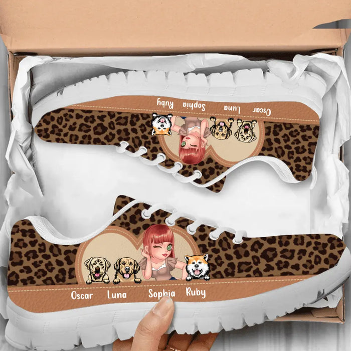 Personalized Pet Mom Sneakers - Gift Idea For Dog Lover/Cat Lover with up to 3 Pets