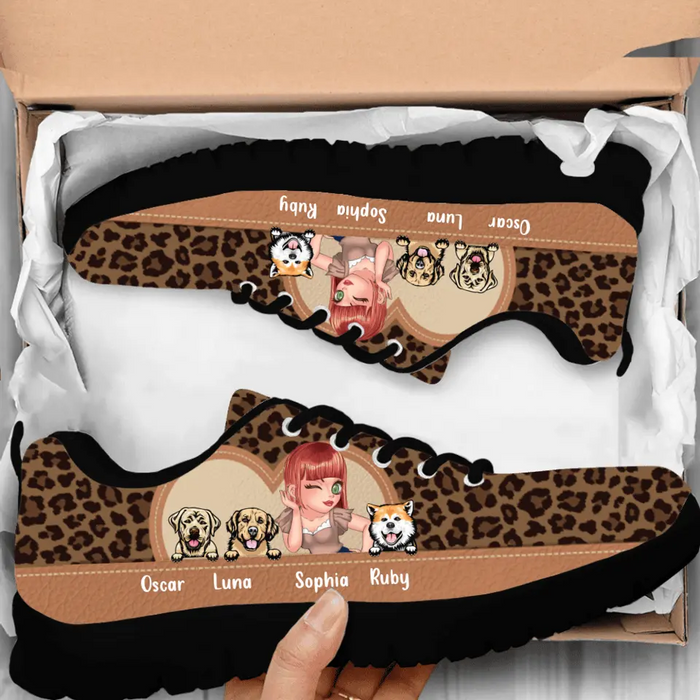 Personalized Pet Mom Sneakers - Gift Idea For Dog Lover/Cat Lover with up to 3 Pets