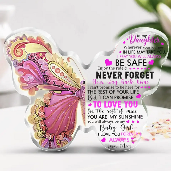 Personalized Daughter Acrylic Plaque - Gift Idea For Daughter From Mom - To My Daughter