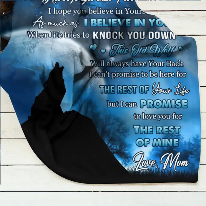 To My Son Fleece Throw Blanket & Quilt - Birthday Gift Idea From Mom Dad To Son - Never Forget That I Love You