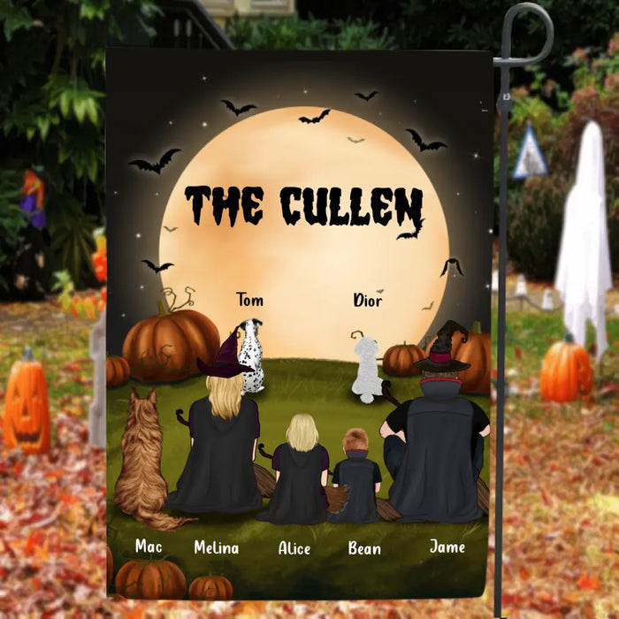 Personalized Halloween Family Camping Flag - Best Gift For Family/Couple/Friends - Family's Name - 28BU1P