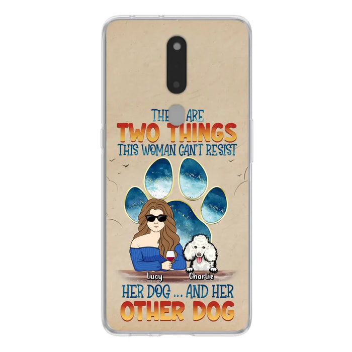 Personalized Dog Mom Phone Case - Gift Idea For Dog Lovers/Mother's Day - Up to 6 Dogs - There Are Two Things This Woman Can't Resist Her Dog..And Her Other Dog - Cases For Xiaomi/ Oppo/ Huawei