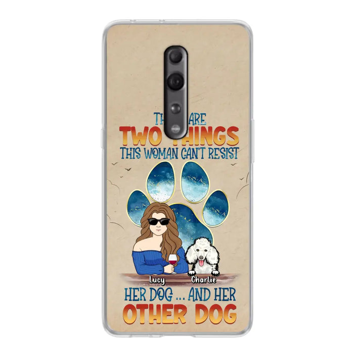 Personalized Dog Mom Phone Case - Gift Idea For Dog Lovers/Mother's Day - Up to 6 Dogs - There Are Two Things This Woman Can't Resist Her Dog..And Her Other Dog - Cases For Xiaomi/ Oppo/ Huawei