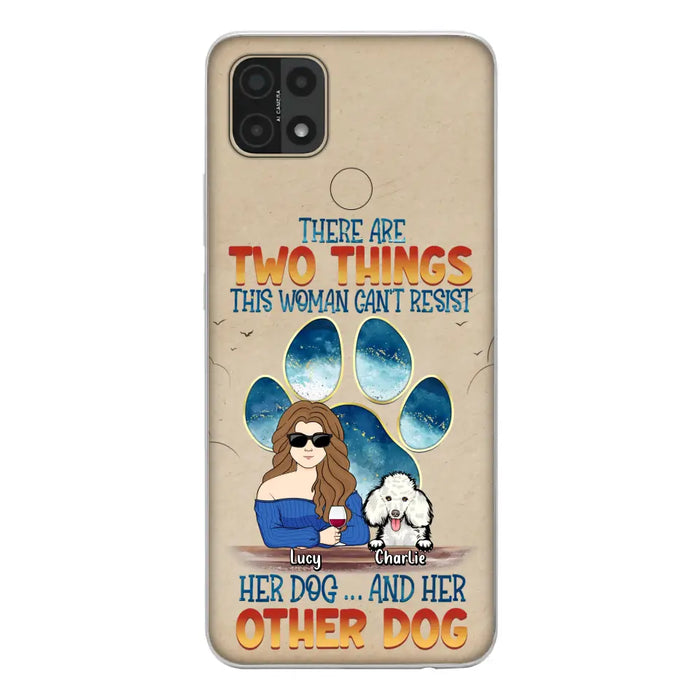 Personalized Dog Mom Phone Case - Gift Idea For Dog Lovers/Mother's Day - Up to 6 Dogs - There Are Two Things This Woman Can't Resist Her Dog..And Her Other Dog - Cases For Xiaomi/ Oppo/ Huawei