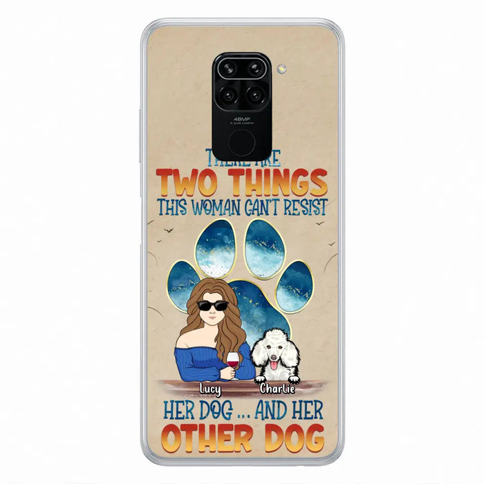 Personalized Dog Mom Phone Case - Gift Idea For Dog Lovers/Mother's Day - Up to 6 Dogs - There Are Two Things This Woman Can't Resist Her Dog..And Her Other Dog - Cases For Xiaomi/ Oppo/ Huawei
