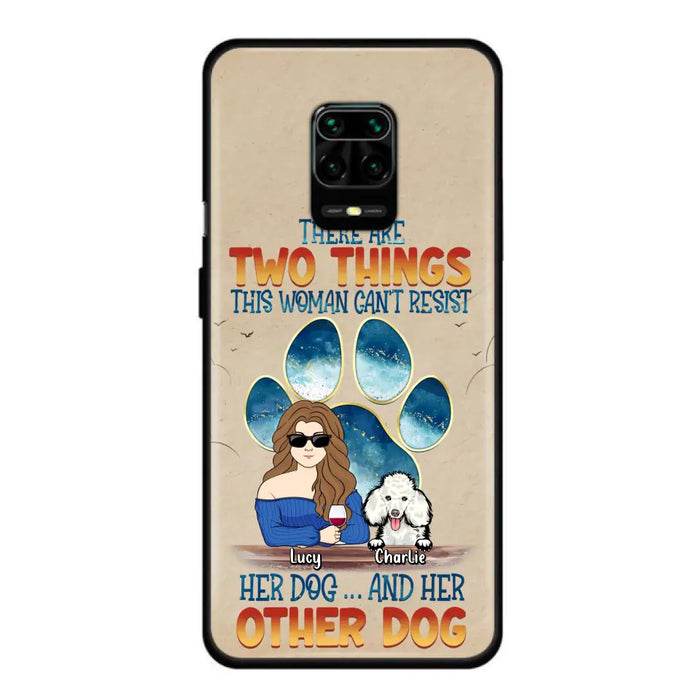 Personalized Dog Mom Phone Case - Gift Idea For Dog Lovers/Mother's Day - Up to 6 Dogs - There Are Two Things This Woman Can't Resist Her Dog..And Her Other Dog - Cases For Xiaomi/ Oppo/ Huawei