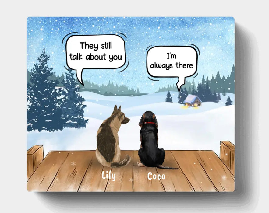 Personalized Dog Horse Canvas - Up to 5 Pets - Xmas Gift For Dog/Horse Lover