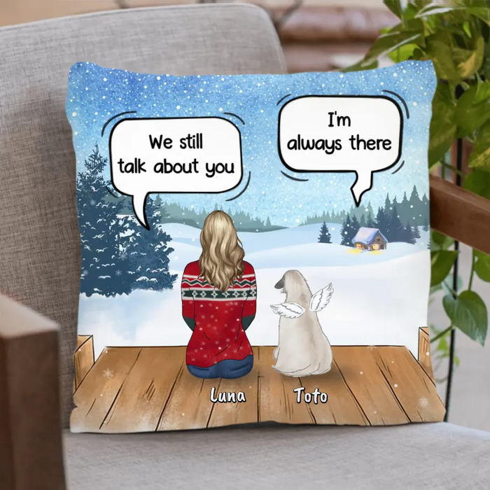 Personalized Dog Horse Pillow Cover - Man/Woman With Up to 5 Pets - We Still Talk About You