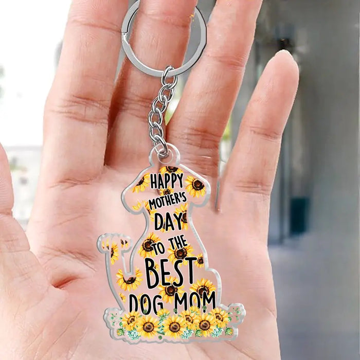 Personalized Dog Mom Acrylic Keychain - Mother's Day Gift Idea for Dog Lovers - Happy Mother's Day