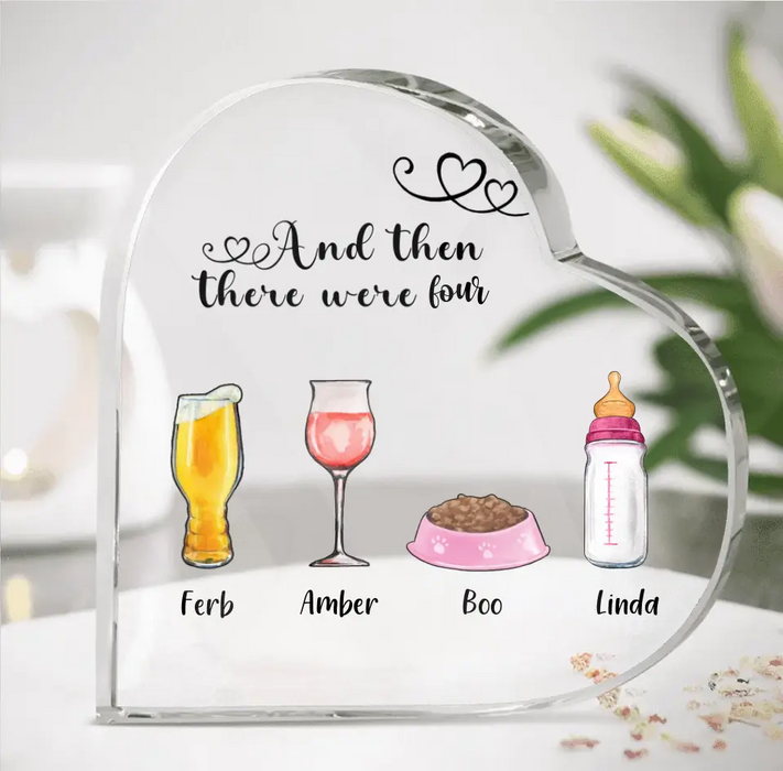 Personalized Family Acrylic Plaque - Family with up to 4 Dogs - Gift Idea for Family/Father's Day/Mother's Day
