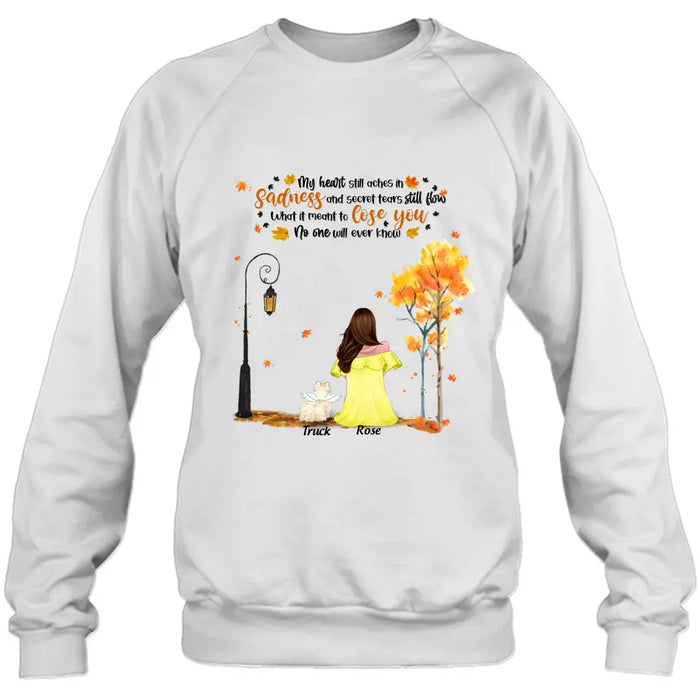 Personalized Memorial Dog Autumn T-shirt/Pullover Hoodie - Mom With Up to 4 Dogs - Memorial Gift For Dog Lover - 8ALLOF