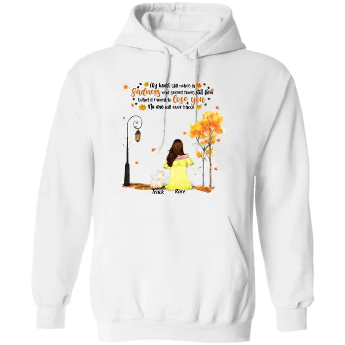 Personalized Memorial Dog Autumn T-shirt/Pullover Hoodie - Mom With Up to 4 Dogs - Memorial Gift For Dog Lover - 8ALLOF