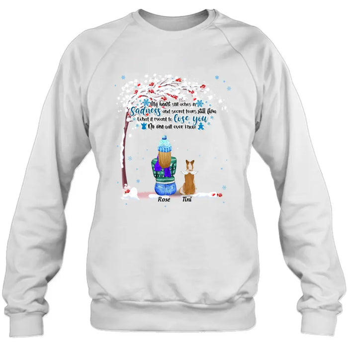 Custom Memorial Dog Winter T-Shirt/Pullover Hoodie - Mom With Up to 4 Dogs - Best Gift For Dog Lover - 8ALLOF