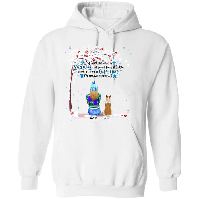 Custom Memorial Dog Winter T-Shirt/Pullover Hoodie - Mom With Up to 4 Dogs - Best Gift For Dog Lover - 8ALLOF
