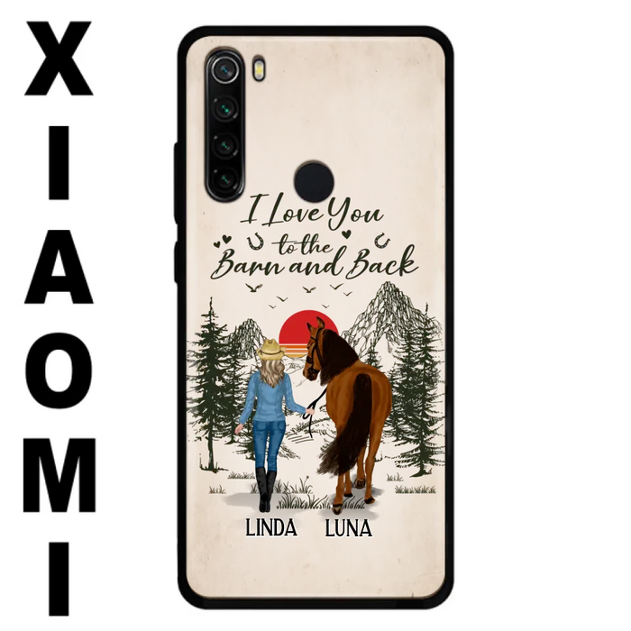 Personalized Horse Girl Phone Case - Up to 6 Horses - Mother's Day Gift Idea Horse Lovers - I Love You To The Barn And Back - Case For Xiaomi/Oppo/Huawei