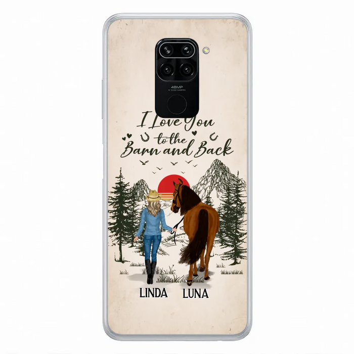 Personalized Horse Girl Phone Case - Up to 6 Horses - Mother's Day Gift Idea Horse Lovers - I Love You To The Barn And Back - Case For Xiaomi/Oppo/Huawei