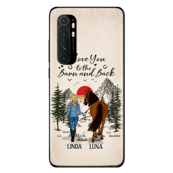 Personalized Horse Girl Phone Case - Up to 6 Horses - Mother's Day Gift Idea Horse Lovers - I Love You To The Barn And Back - Case For Xiaomi/Oppo/Huawei
