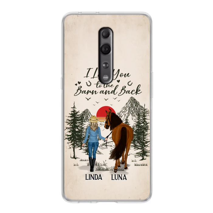 Personalized Horse Girl Phone Case - Up to 6 Horses - Mother's Day Gift Idea Horse Lovers - I Love You To The Barn And Back - Case For Xiaomi/Oppo/Huawei