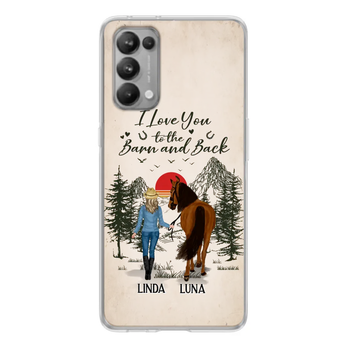 Personalized Horse Girl Phone Case - Up to 6 Horses - Mother's Day Gift Idea Horse Lovers - I Love You To The Barn And Back - Case For Xiaomi/Oppo/Huawei