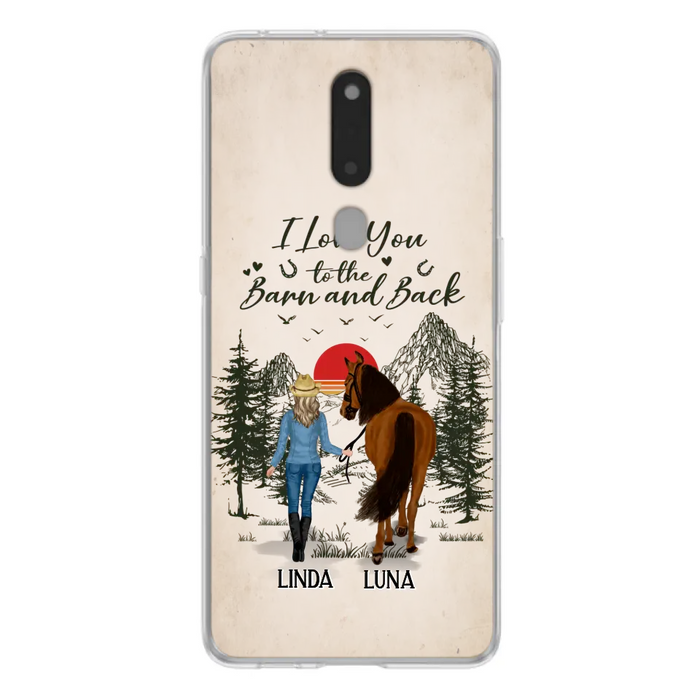 Personalized Horse Girl Phone Case - Up to 6 Horses - Mother's Day Gift Idea Horse Lovers - I Love You To The Barn And Back - Case For Xiaomi/Oppo/Huawei