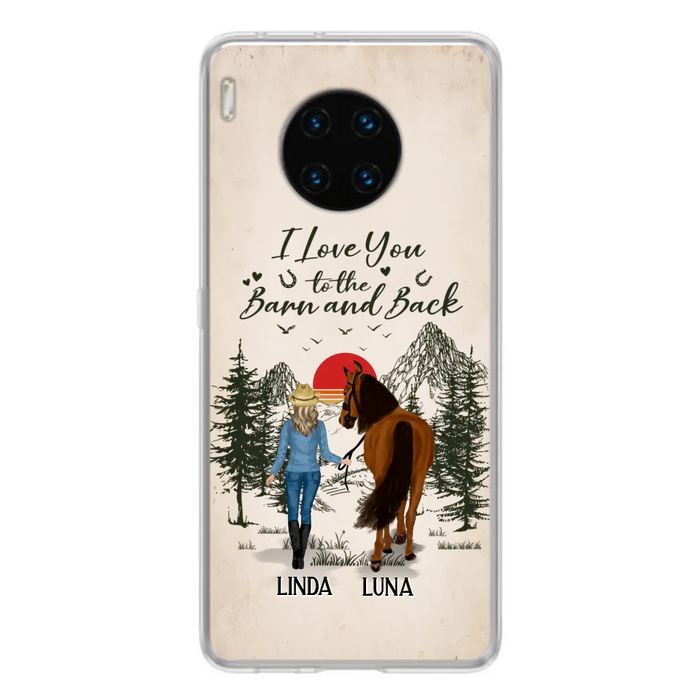 Personalized Horse Girl Phone Case - Up to 6 Horses - Mother's Day Gift Idea Horse Lovers - I Love You To The Barn And Back - Case For Xiaomi/Oppo/Huawei
