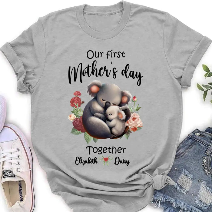 Personalized Koala Baby Onesie/T-Shirt - Gift Idea for Baby/Mother's Day - Our First Mother's Day Together