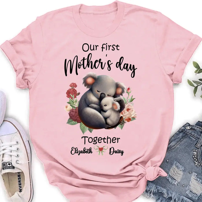 Personalized Koala Baby Onesie/T-Shirt - Gift Idea for Baby/Mother's Day - Our First Mother's Day Together