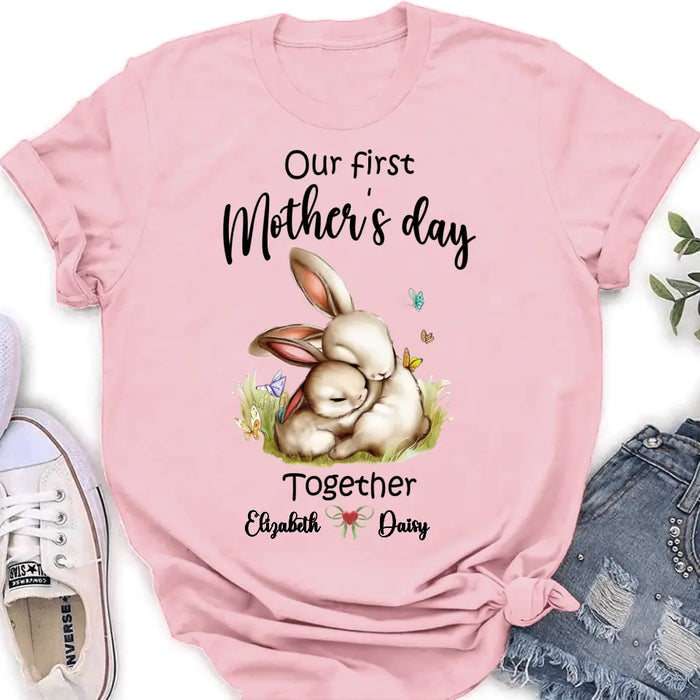 Personalized Rabbit Baby Onesie/T-Shirt - Gift Idea for Baby/Mother's Day - Our First Mother's Day Together