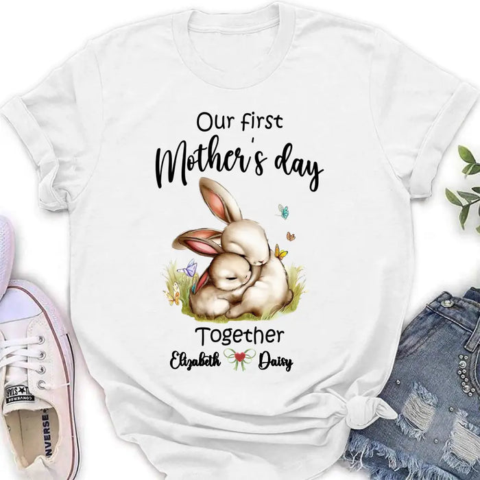 Personalized Rabbit Baby Onesie/T-Shirt - Gift Idea for Baby/Mother's Day - Our First Mother's Day Together