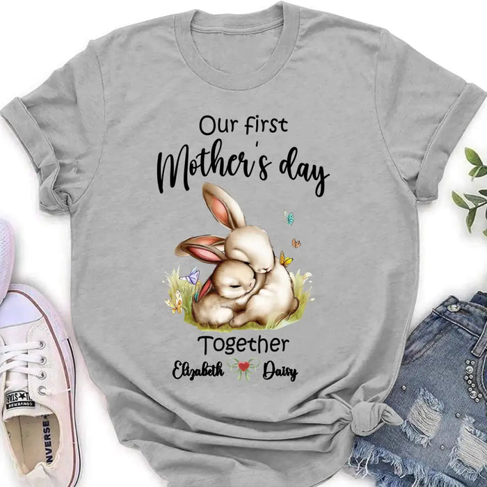 Personalized Rabbit Baby Onesie/T-Shirt - Gift Idea for Baby/Mother's Day - Our First Mother's Day Together