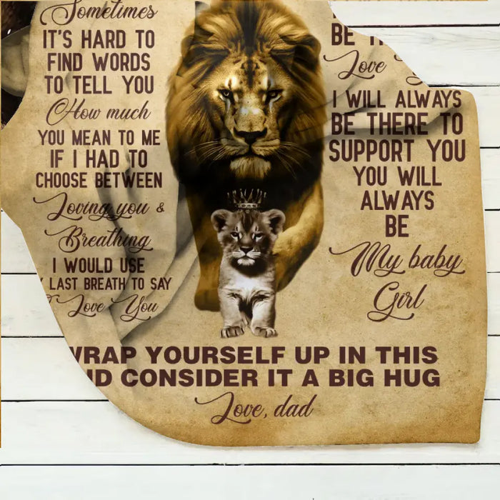 To My Daughter Fleece Throw Blanket & Quilt - Gift Idea From Dad To Daughter - Never Forget That I Love You