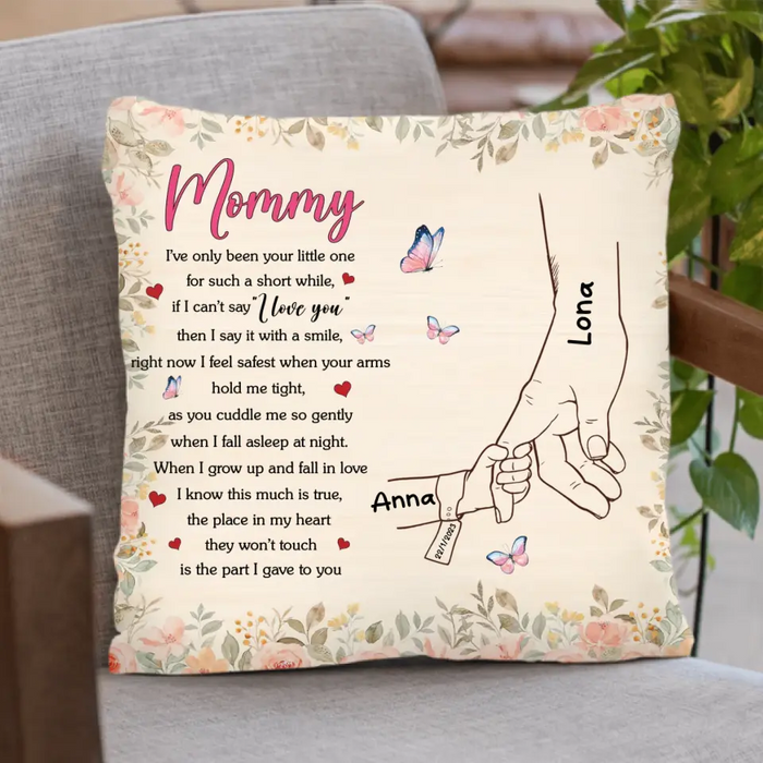 Personalized Hand Fleece Throw Blanket/Quilt/Pillow Cover - Gift Idea For Mother's Day - Up to 6 Kids - Mommy I've Only Been Your Little One For Such A Short While