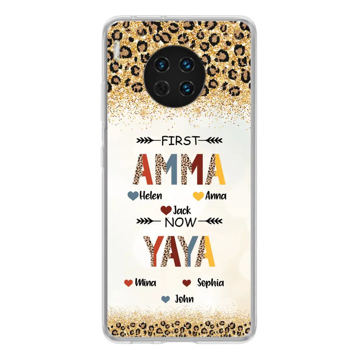 Personalized Grandma Phone Case - Up to 4 Kids And 8 Grandkids - Mother's Day Gift Idea for Grandma - First Mom Now Nana Kid And Grandkids - Cases For Xiaomi/Oppo/Huawei