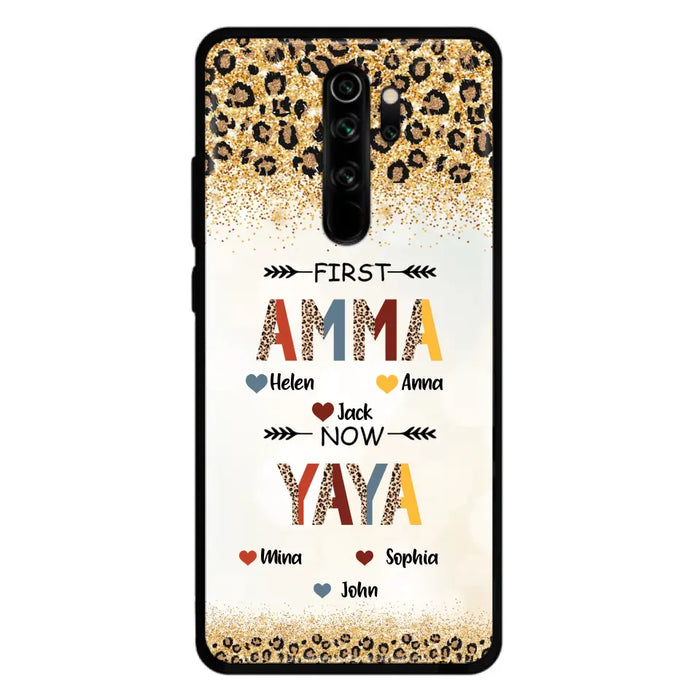 Personalized Grandma Phone Case - Up to 4 Kids And 8 Grandkids - Mother's Day Gift Idea for Grandma - First Mom Now Nana Kid And Grandkids - Cases For Xiaomi/Oppo/Huawei