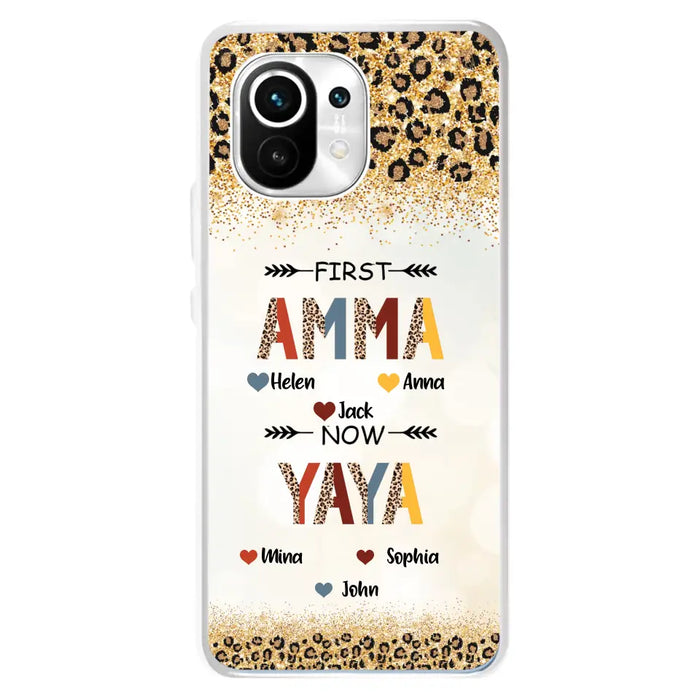 Personalized Grandma Phone Case - Up to 4 Kids And 8 Grandkids - Mother's Day Gift Idea for Grandma - First Mom Now Nana Kid And Grandkids - Cases For Xiaomi/Oppo/Huawei