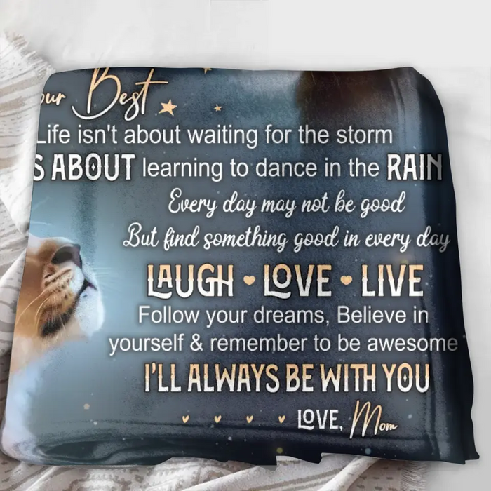 Personalized Lion Fleece Throw Blanket/Quilt - Gift Idea For Mother's Day/Father's Day - Never Forget How Much I Love You
