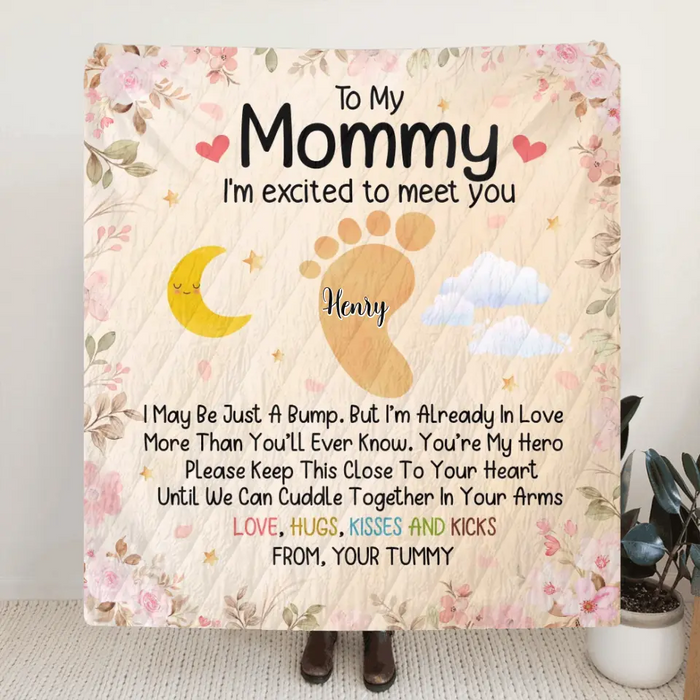Personalized To My Mommy Fleece Throw Blanket/Quilt - Gift Idea For Mother's Day - You're My Hero