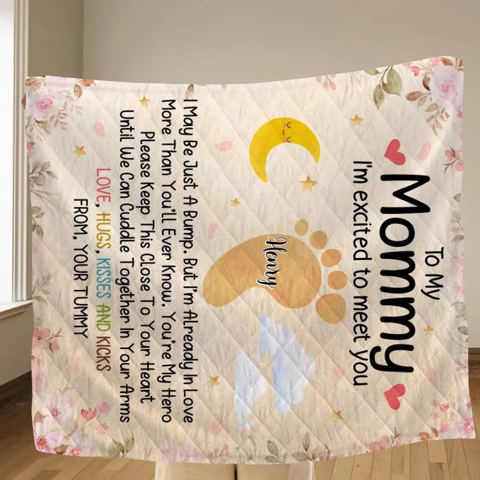 Personalized To My Mommy Fleece Throw Blanket/Quilt - Gift Idea For Mother's Day - You're My Hero