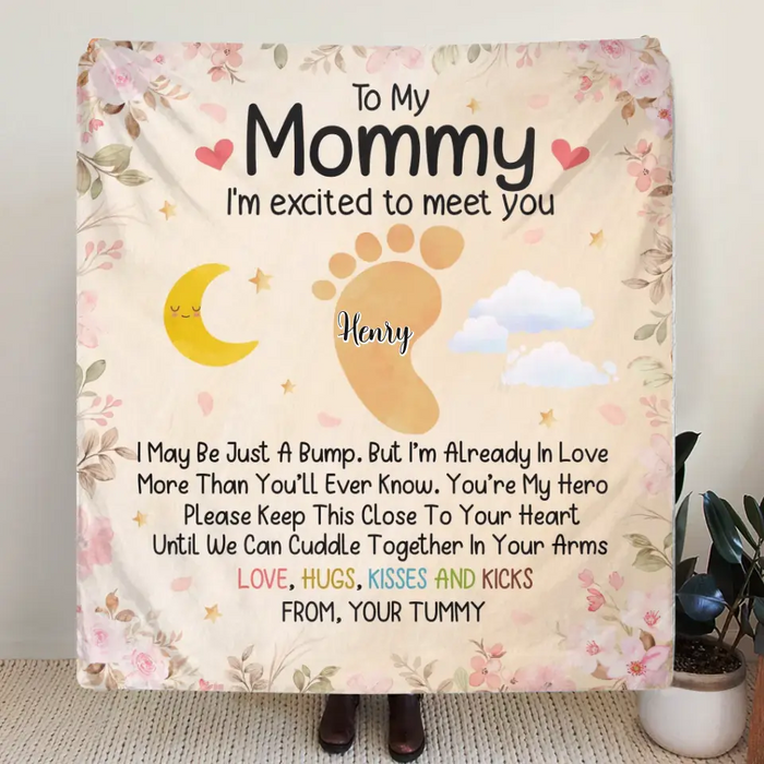 Personalized To My Mommy Fleece Throw Blanket/Quilt - Gift Idea For Mother's Day - You're My Hero